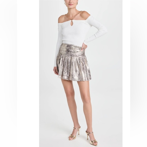 RAMY BROOK***Melody Lame Skirt***Sm. $345 - Picture 3 of 8